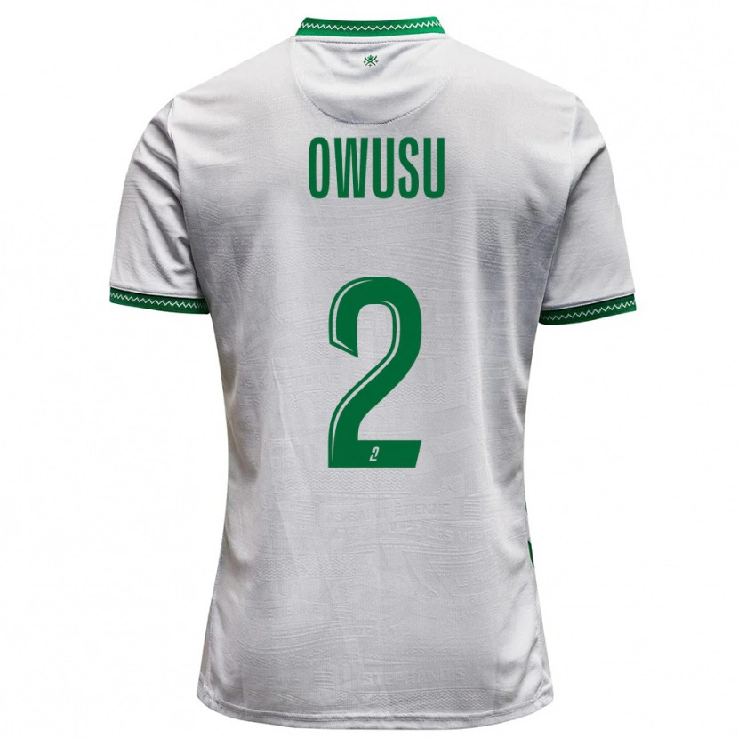 Danxen Kinderen Beres Owusu #2 Wit Groen Uitshirt Uittenue 2025/26 T-Shirt België