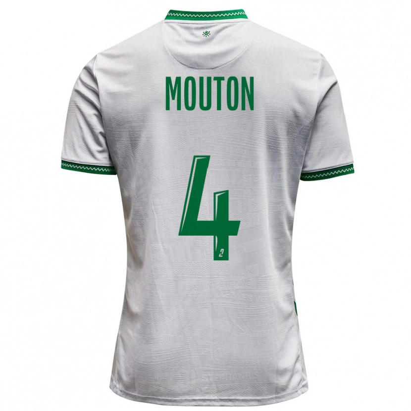 Danxen Kinderen Nathan Mouton #4 Wit Groen Uitshirt Uittenue 2025/26 T-Shirt België