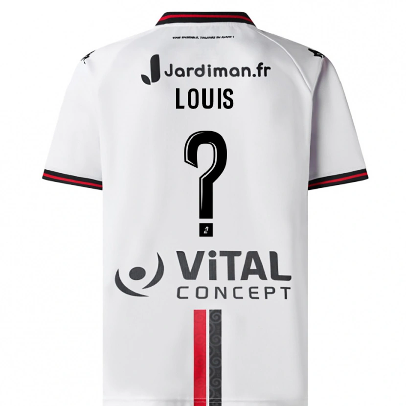 Danxen Kinderen Jonathan Louis #0 Wit Rood Uitshirt Uittenue 2025/26 T-Shirt België