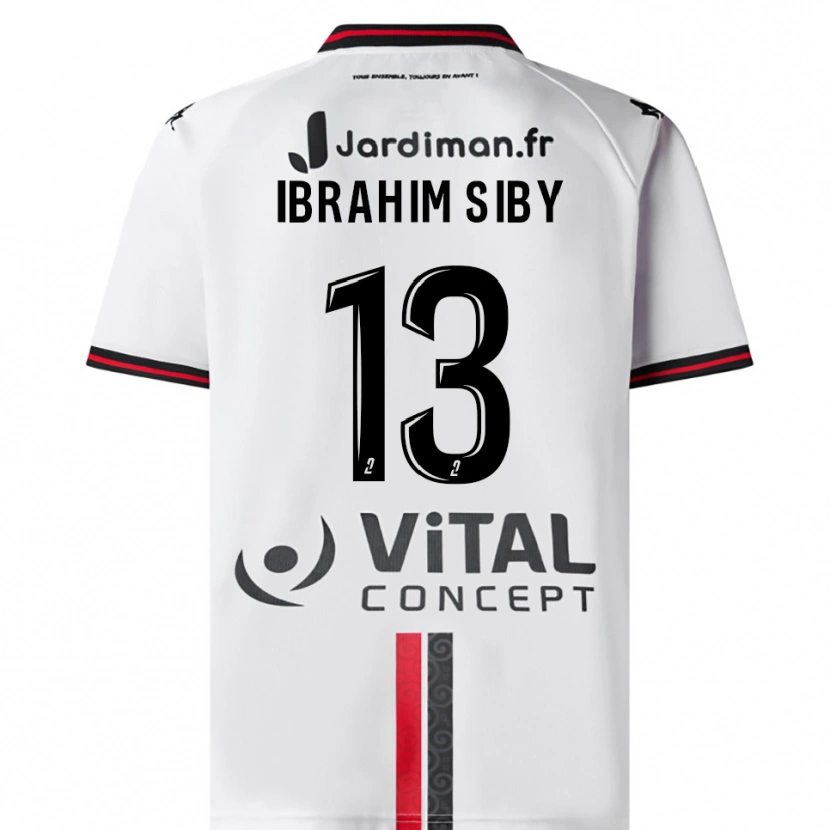 Danxen Kinderen Ben Ibrahim Siby #13 Wit Rood Uitshirt Uittenue 2025/26 T-Shirt België