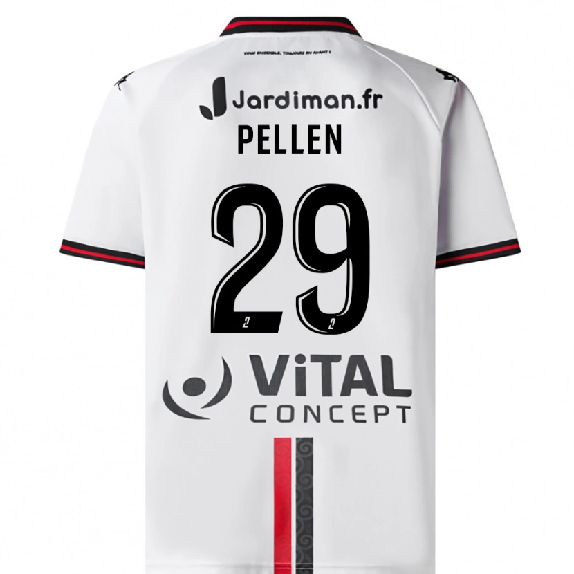 Danxen Kinderen Blanche Pellen #29 Wit Rood Uitshirt Uittenue 2025/26 T-Shirt België