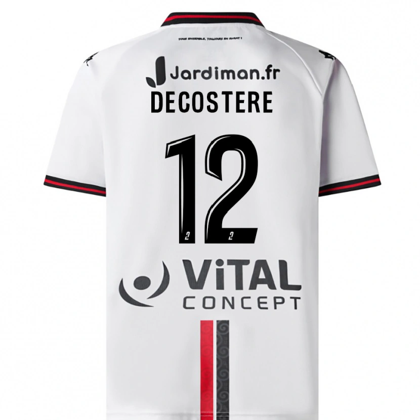 Danxen Kinderen Morgane Decostere #12 Wit Rood Uitshirt Uittenue 2025/26 T-Shirt België