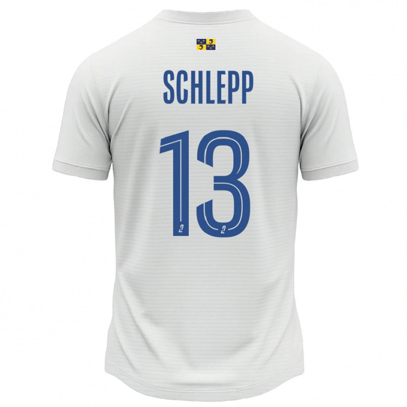 Danxen Kinderen Angélique Schlepp #13 Wit Blauw Uitshirt Uittenue 2025/26 T-Shirt België