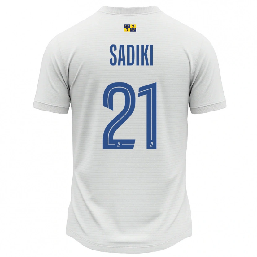 Danxen Kinderen Nehla Sadiki #21 Wit Blauw Uitshirt Uittenue 2025/26 T-Shirt België