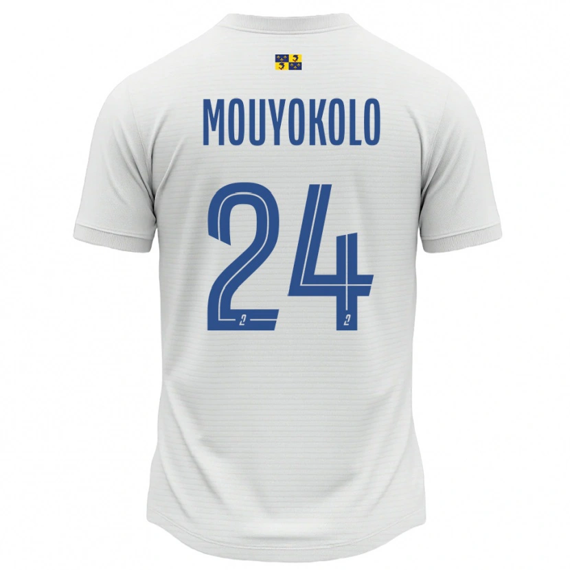 Danxen Kinderen Loris Mouyokolo #24 Wit Blauw Uitshirt Uittenue 2025/26 T-Shirt België