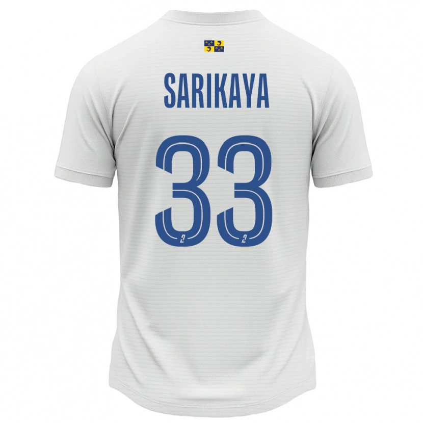 Danxen Kinderen Efe Sarıkaya #33 Wit Blauw Uitshirt Uittenue 2025/26 T-Shirt België