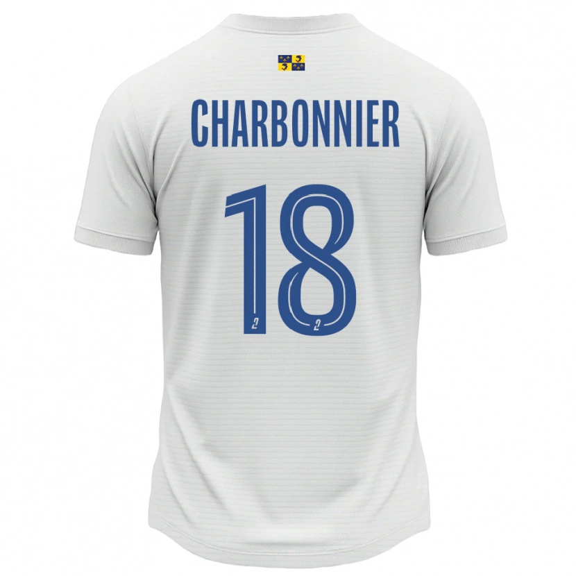 Danxen Kinderen Candice Charbonnier #18 Wit Blauw Uitshirt Uittenue 2025/26 T-Shirt België