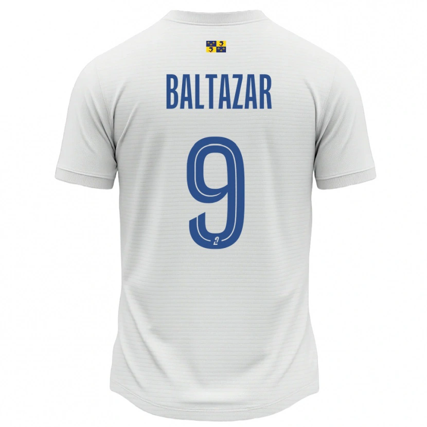 Danxen Kinderen Jarod Baltazar #9 Wit Blauw Uitshirt Uittenue 2025/26 T-Shirt België