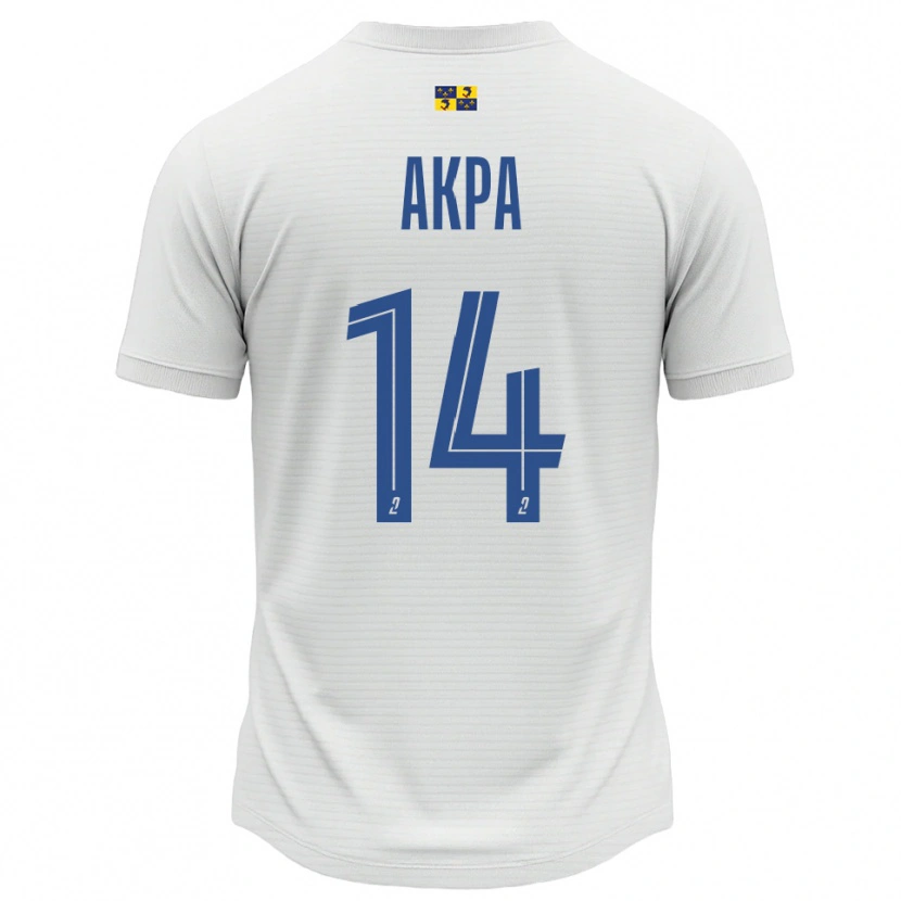 Danxen Kinderen Mara Akpa #14 Wit Blauw Uitshirt Uittenue 2025/26 T-Shirt België