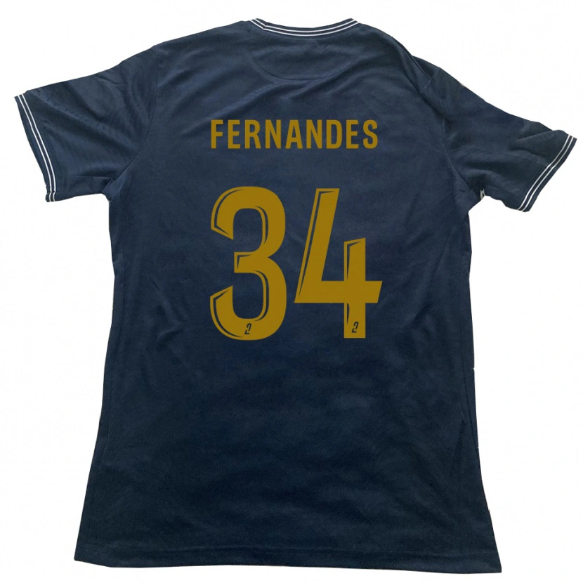 Danxen Kinderen Alexandre Fernandes #34 Marine Goud Uitshirt Uittenue 2025/26 T-Shirt België
