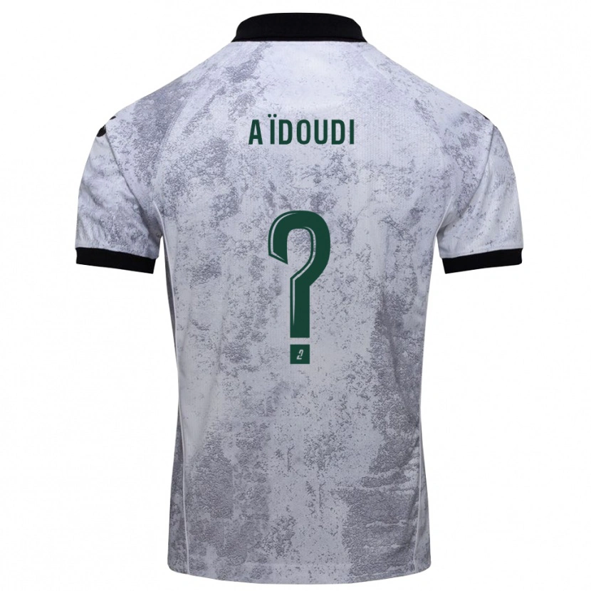 Danxen Kinderen Karim Aïdoudi #0 Wit Zwart Uitshirt Uittenue 2025/26 T-Shirt België