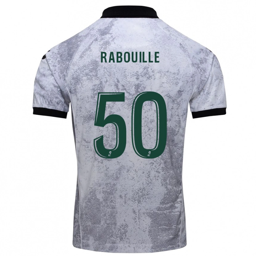 Danxen Kinderen Valentin Rabouille #50 Wit Zwart Uitshirt Uittenue 2025/26 T-Shirt België