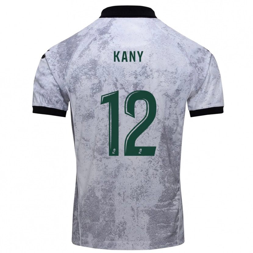 Danxen Kinderen Vincent Kany #12 Wit Zwart Uitshirt Uittenue 2025/26 T-Shirt België