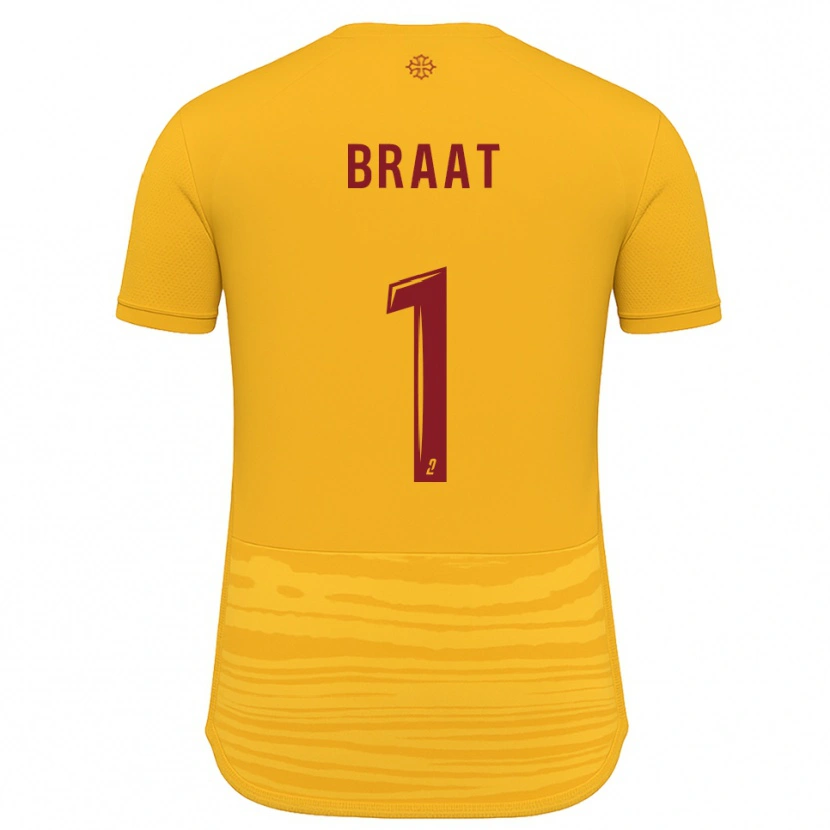 Danxen Kinderen Quentin Braat #1 Oranje Bourgondisch Uitshirt Uittenue 2025/26 T-Shirt België