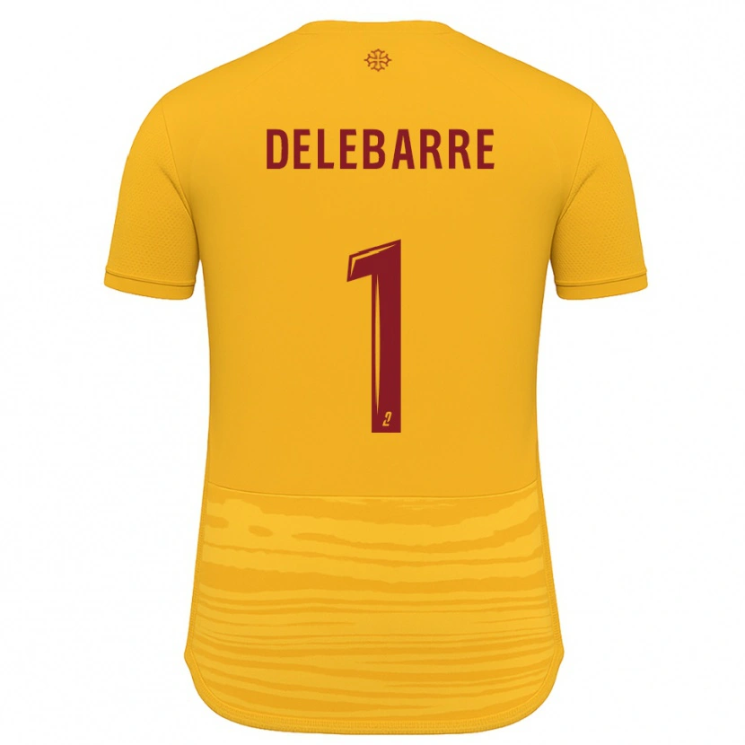 Danxen Kinderen Mathis Delebarre #1 Oranje Bourgondisch Uitshirt Uittenue 2025/26 T-Shirt België