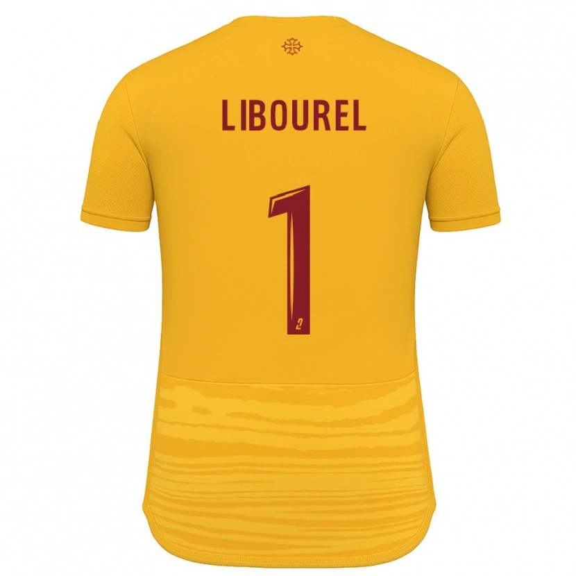 Danxen Kinderen Laurie Libourel #1 Oranje Bourgondisch Uitshirt Uittenue 2025/26 T-Shirt België