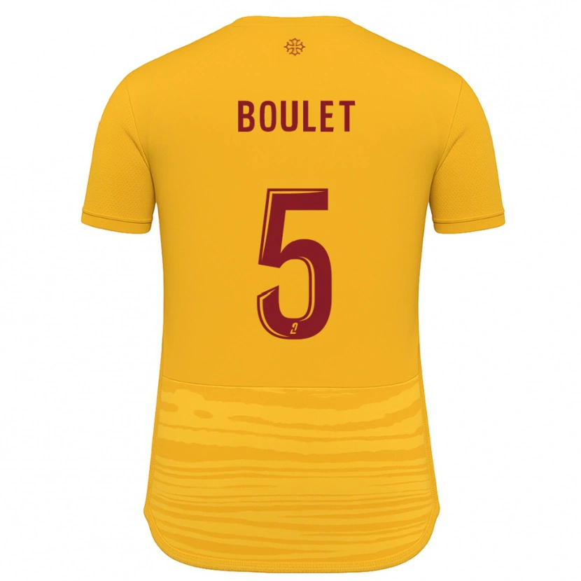 Danxen Kinderen Lucas Boulet #5 Oranje Bourgondisch Uitshirt Uittenue 2025/26 T-Shirt België