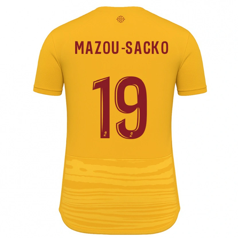 Danxen Kinderen Derek Mazou-Sacko #19 Oranje Bourgondisch Uitshirt Uittenue 2025/26 T-Shirt België