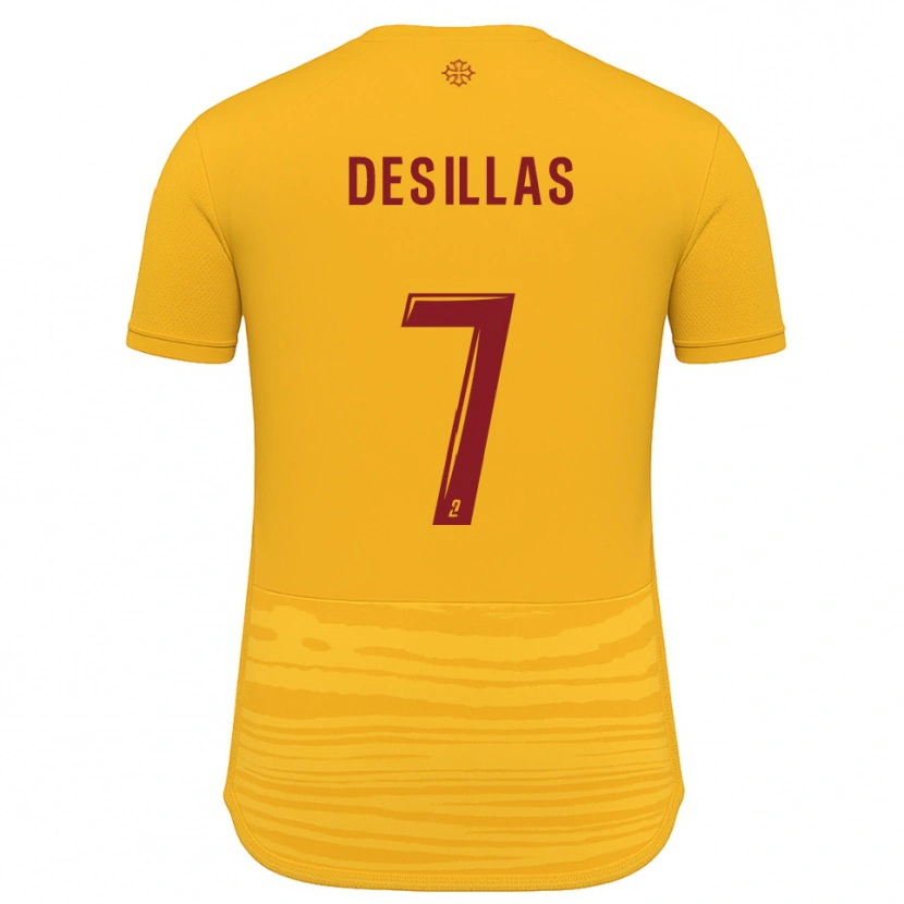 Danxen Kinderen Audric Desillas #7 Oranje Bourgondisch Uitshirt Uittenue 2025/26 T-Shirt België