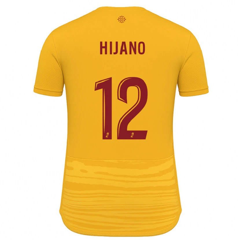 Danxen Kinderen Noa Hijano #12 Oranje Bourgondisch Uitshirt Uittenue 2025/26 T-Shirt België