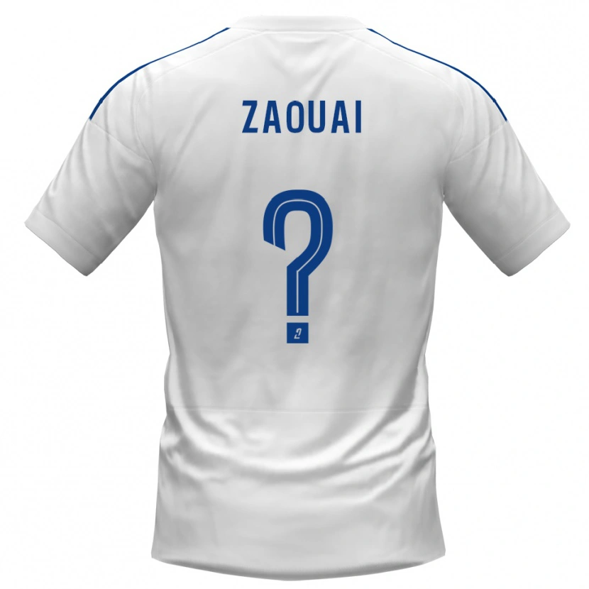 Danxen Kinderen Alexandre Zaouai #0 Wit Blauw Uitshirt Uittenue 2025/26 T-Shirt België