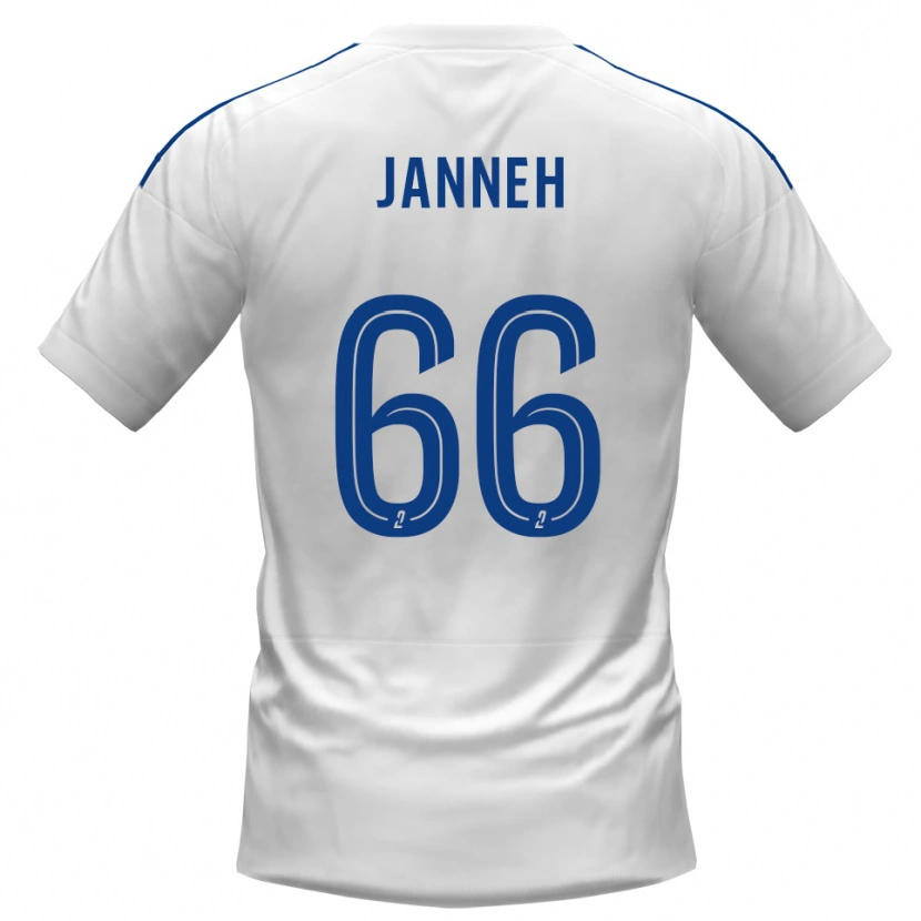 Danxen Kinderen Jocelyn Janneh #66 Wit Blauw Uitshirt Uittenue 2025/26 T-Shirt België