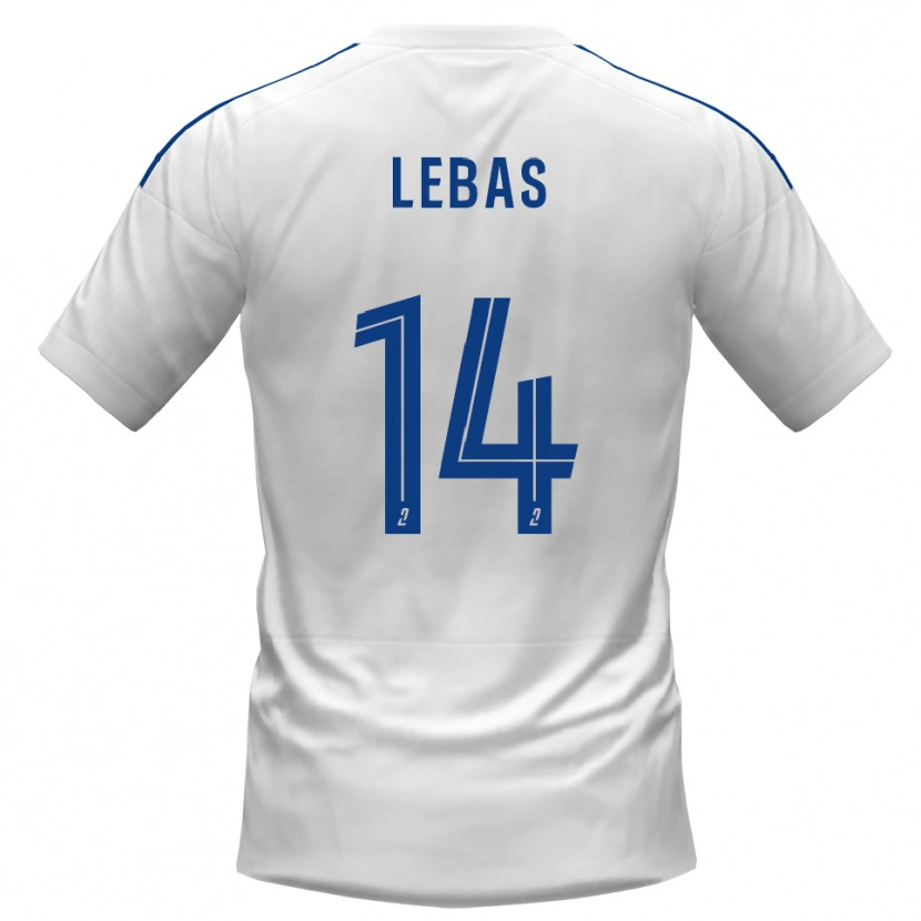 Danxen Kinderen Victor Lebas #14 Wit Blauw Uitshirt Uittenue 2025/26 T-Shirt België