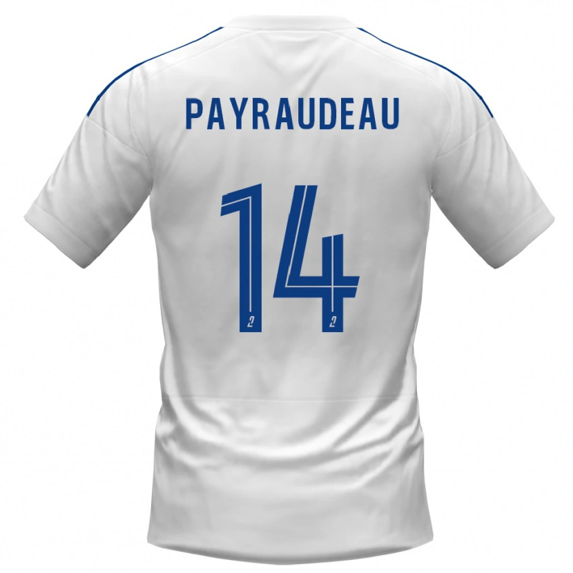 Danxen Kinderen Leny Payraudeau #14 Wit Blauw Uitshirt Uittenue 2025/26 T-Shirt België