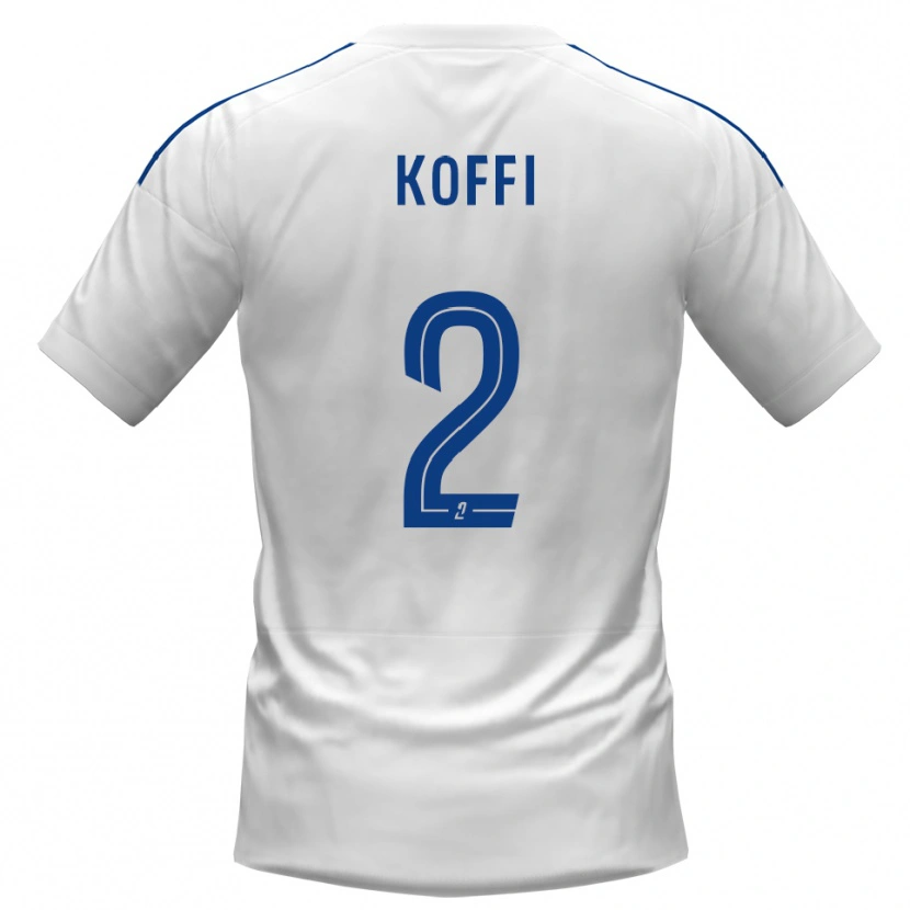 Danxen Kinderen Jean Koffi #2 Wit Blauw Uitshirt Uittenue 2025/26 T-Shirt België