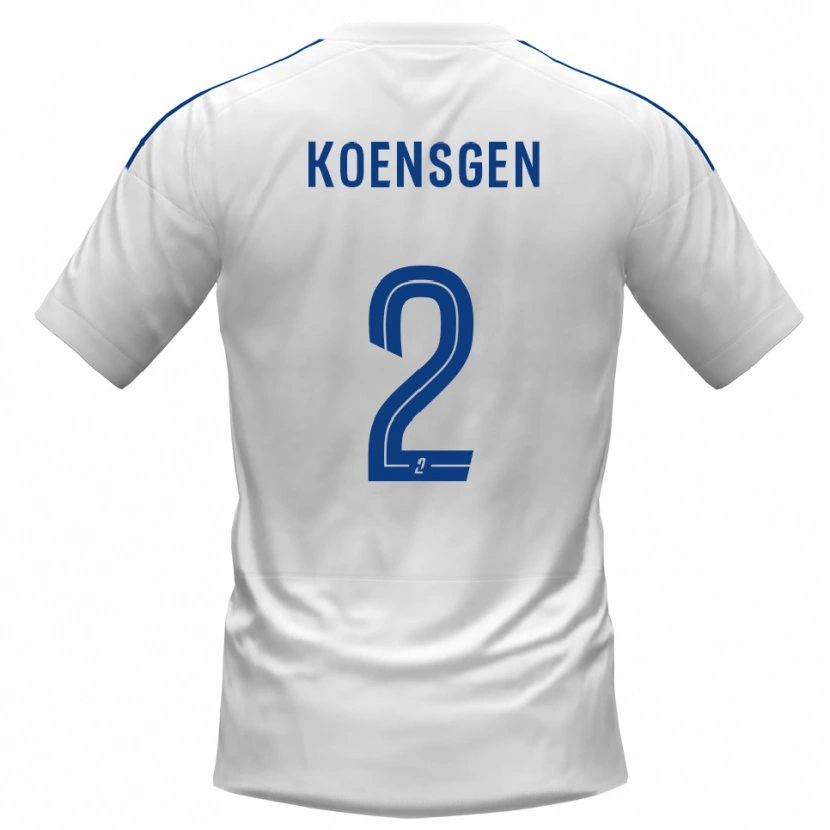 Danxen Kinderen Félicien Koensgen #2 Wit Blauw Uitshirt Uittenue 2025/26 T-Shirt België