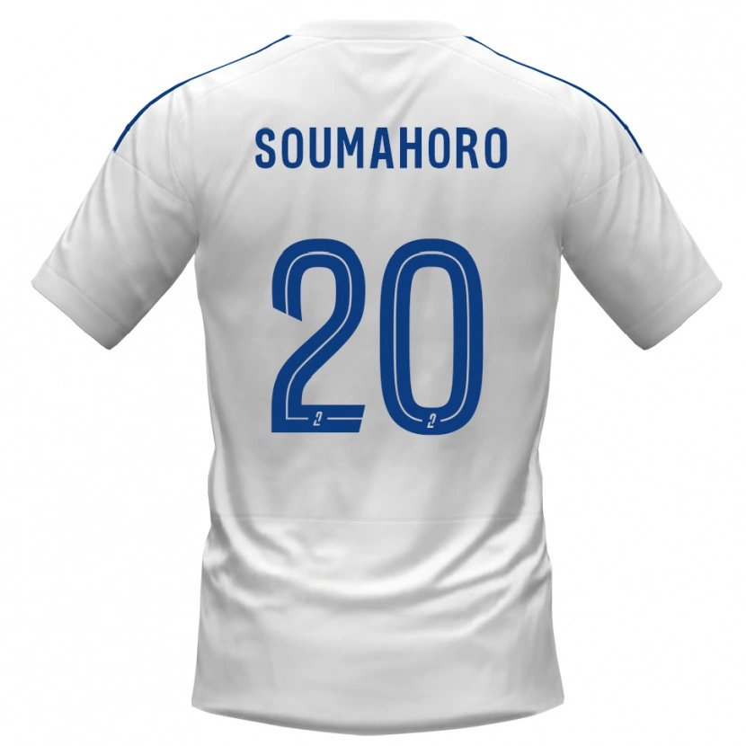 Danxen Kinderen Mamadou Soumahoro #20 Wit Blauw Uitshirt Uittenue 2025/26 T-Shirt België