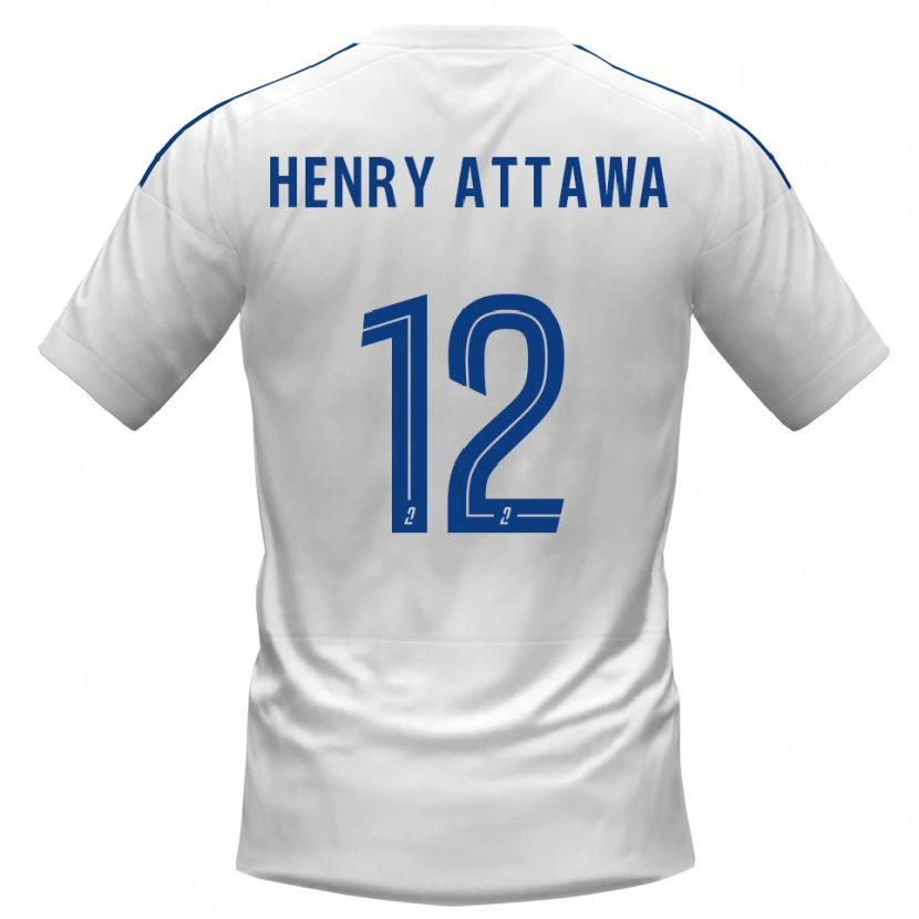 Danxen Kinderen Yoel Henry Attawa #12 Wit Blauw Uitshirt Uittenue 2025/26 T-Shirt België