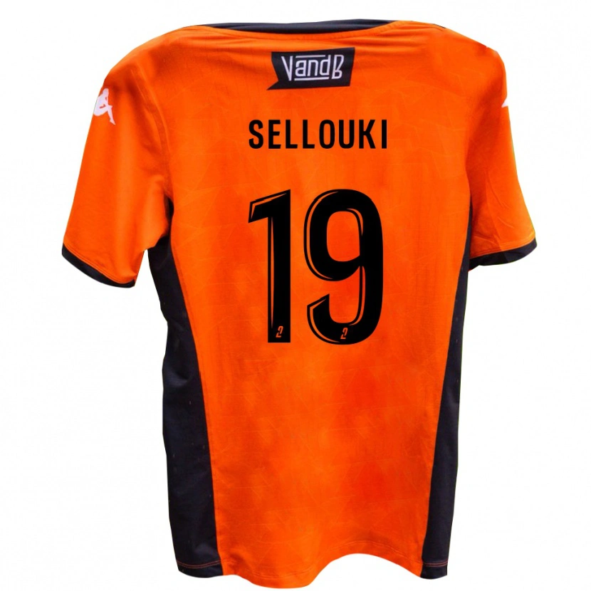 Danxen Kinderen Malik Sellouki #19 Wit Zwart Uitshirt Uittenue 2025/26 T-Shirt België