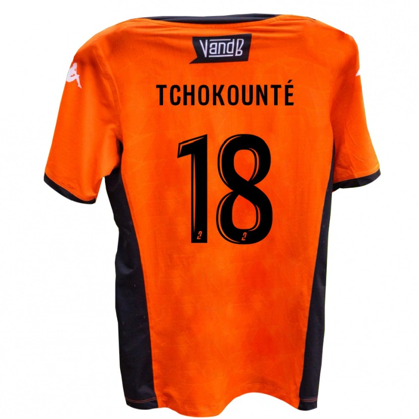 Danxen Kinderen Malik Tchokounté #18 Wit Zwart Uitshirt Uittenue 2025/26 T-Shirt België