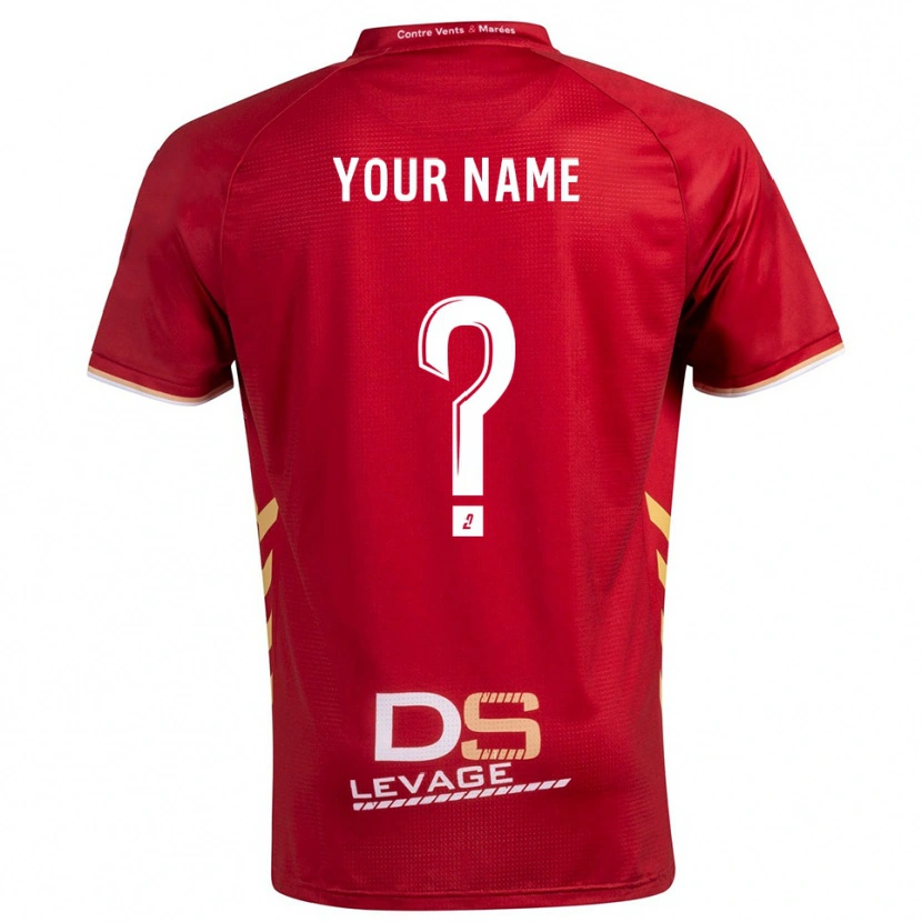 Danxen Kinderen Uw Naam #0 Bourgondisch Goud Uitshirt Uittenue 2025/26 T-Shirt België