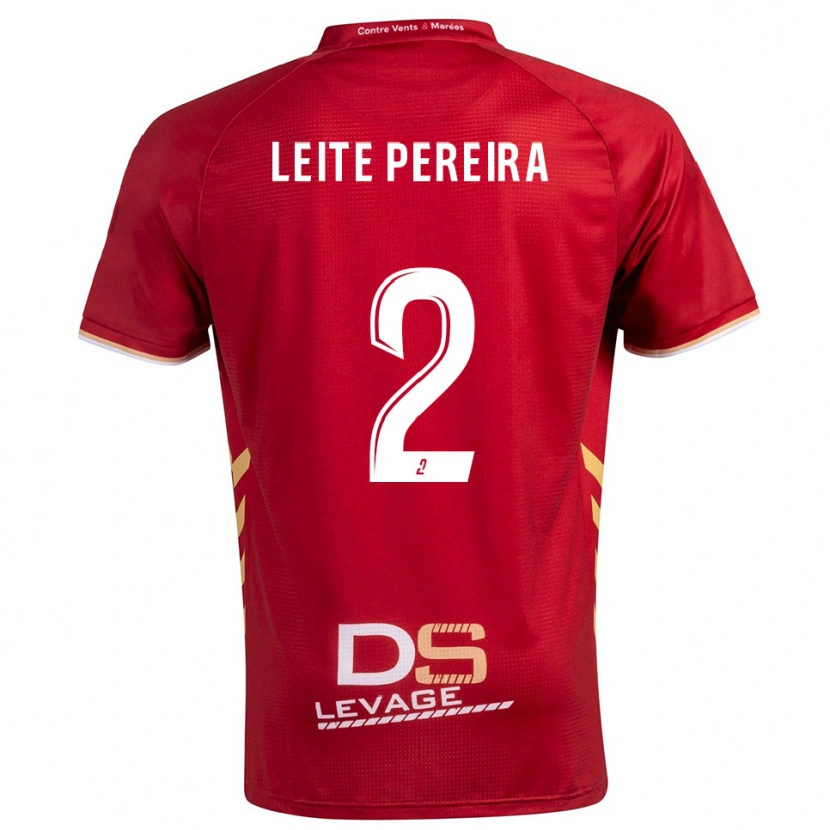 Danxen Kinderen Matéo Leite Pereira #2 Bourgondisch Goud Uitshirt Uittenue 2025/26 T-Shirt België