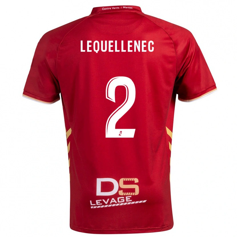 Danxen Kinderen Yanis Lequellenec #2 Bourgondisch Goud Uitshirt Uittenue 2025/26 T-Shirt België