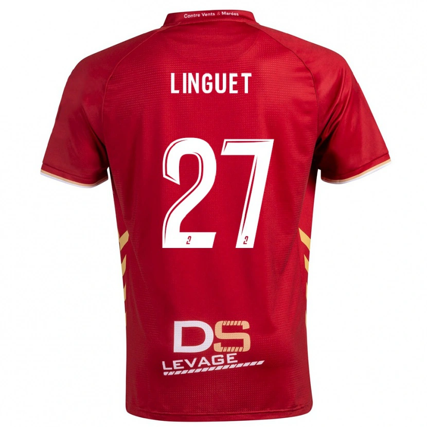 Danxen Kinderen Allan Linguet #27 Bourgondisch Goud Uitshirt Uittenue 2025/26 T-Shirt België
