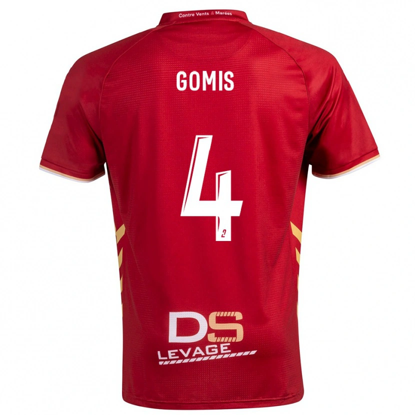 Danxen Kinderen Chrome Gomis #4 Bourgondisch Goud Uitshirt Uittenue 2025/26 T-Shirt België