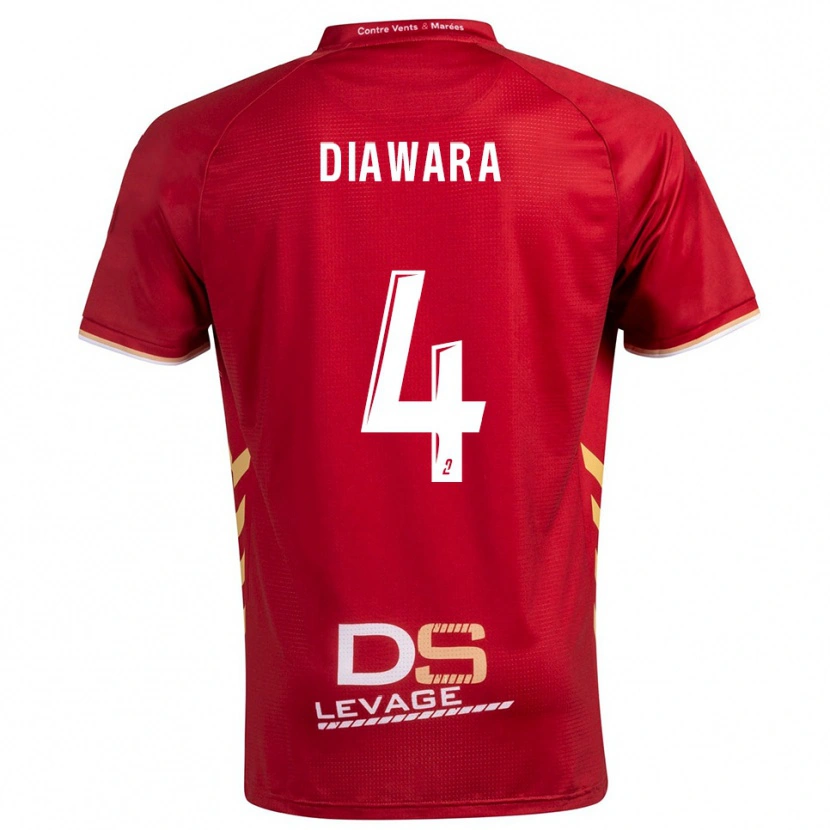 Danxen Kinderen Sékhou Diawara #4 Bourgondisch Goud Uitshirt Uittenue 2025/26 T-Shirt België