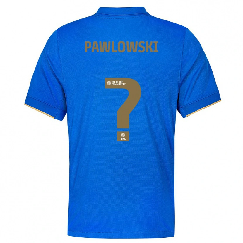Danxen Heren Jakub Pawlowski #0 Blauw Goud Thuisshirt Thuistenue 2025/26 T-Shirt België