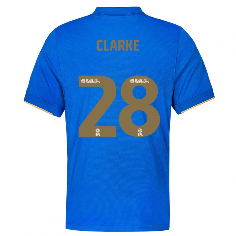 Danxen Heren Charlotte Clarke #28 Blauw Goud Thuisshirt Thuistenue 2025/26 T-Shirt België