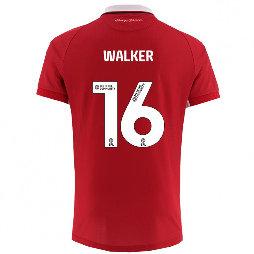 Danxen Heren Cavalli Walker #16 Rood Wit Thuisshirt Thuistenue 2025/26 T-Shirt België