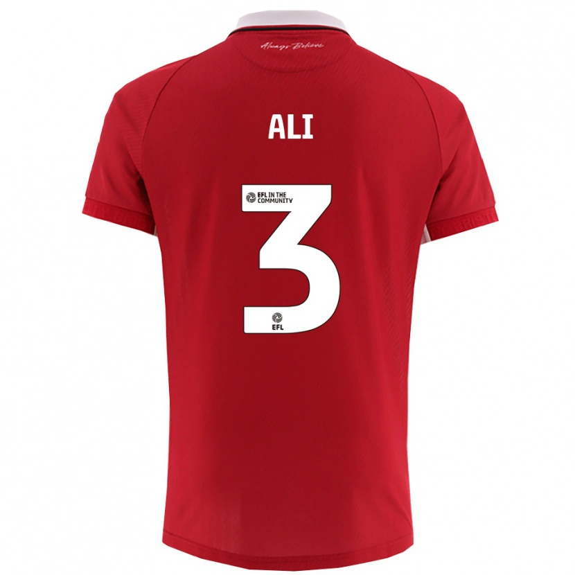 Danxen Heren Zack Ali #3 Rood Wit Thuisshirt Thuistenue 2025/26 T-Shirt België