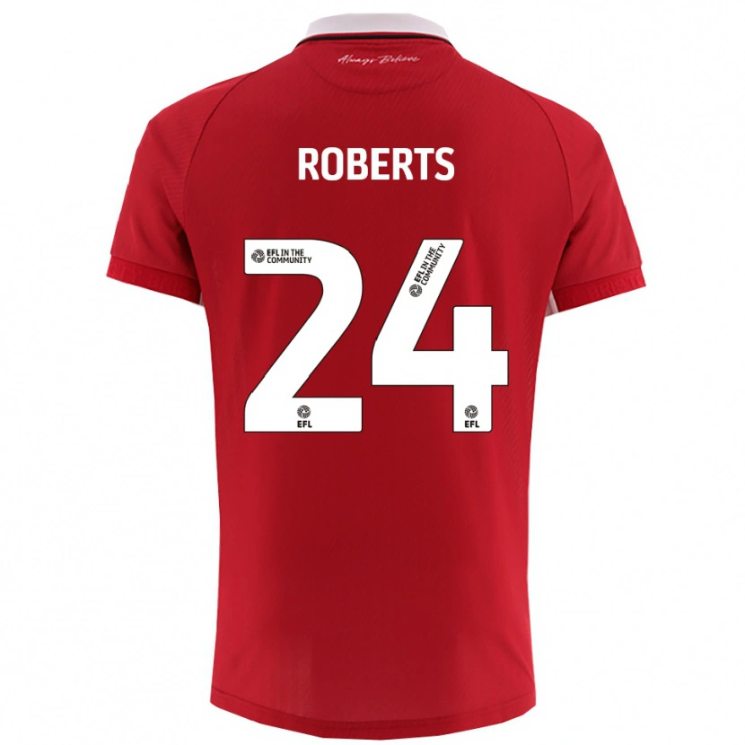 Danxen Heren Haydon Roberts #24 Rood Wit Thuisshirt Thuistenue 2025/26 T-Shirt België