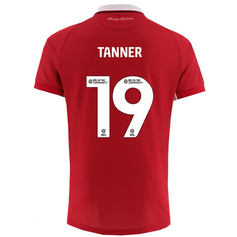 Danxen Heren George Tanner #19 Rood Wit Thuisshirt Thuistenue 2025/26 T-Shirt België