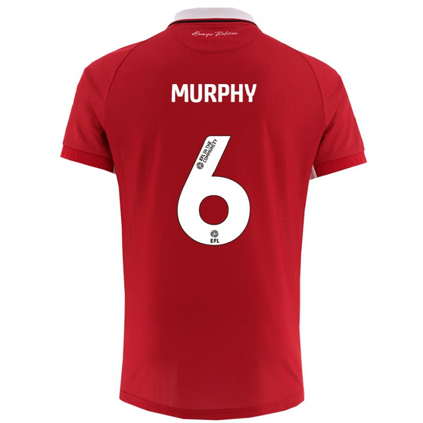 Danxen Heren Adam Murphy #6 Rood Wit Thuisshirt Thuistenue 2025/26 T-Shirt België