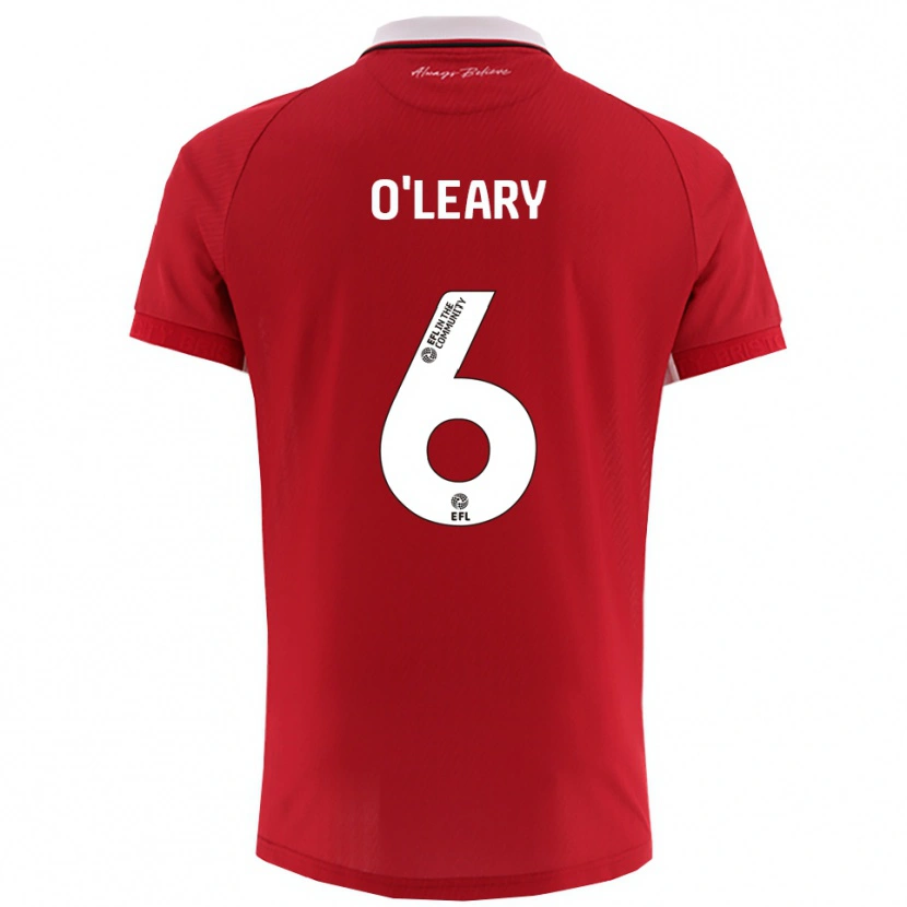 Danxen Heren Lia O'leary #6 Rood Wit Thuisshirt Thuistenue 2025/26 T-Shirt België