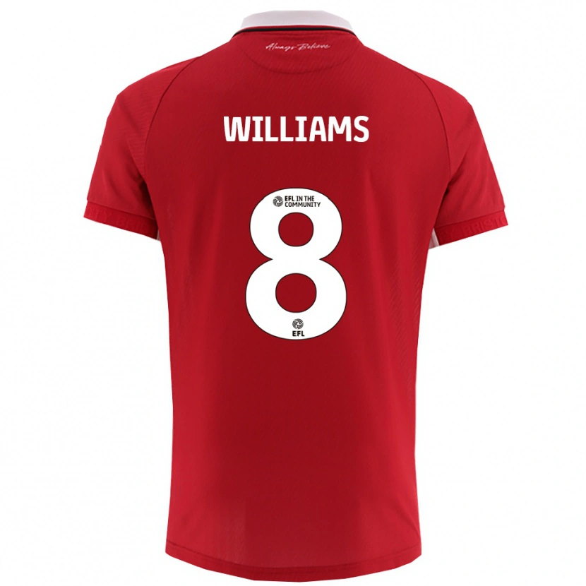 Danxen Heren Joe Williams #8 Rood Wit Thuisshirt Thuistenue 2025/26 T-Shirt België