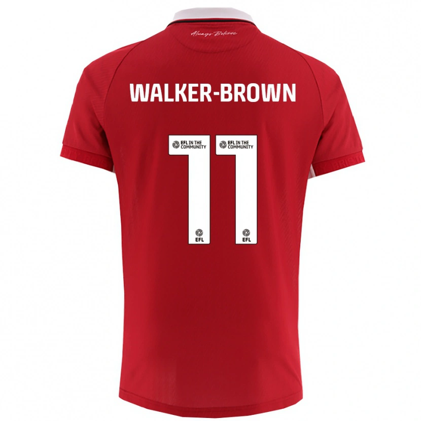 Danxen Heren Rushon Walker-Brown #11 Rood Wit Thuisshirt Thuistenue 2025/26 T-Shirt België